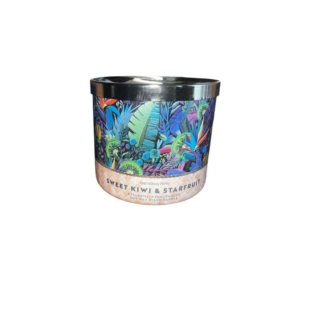 Bath & Body Works SWEET KIWI STARFRUIT 3 Wick Candle 14.5oz Brand New